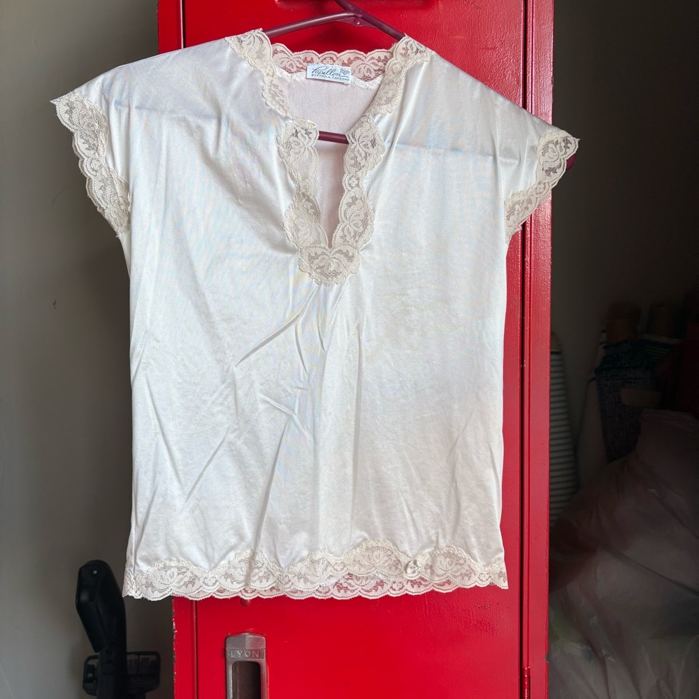 Vintage Papillon Paula Carbone Lingerie Top 1970s